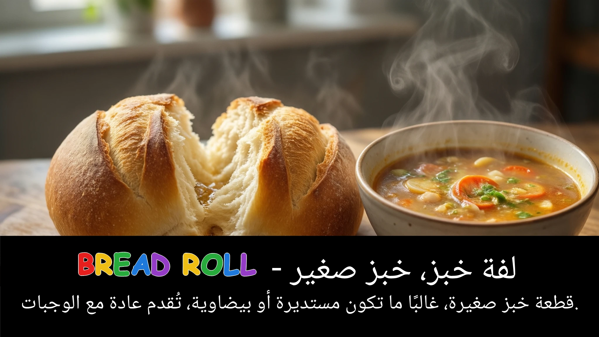 Arabic Illustration for bread roll